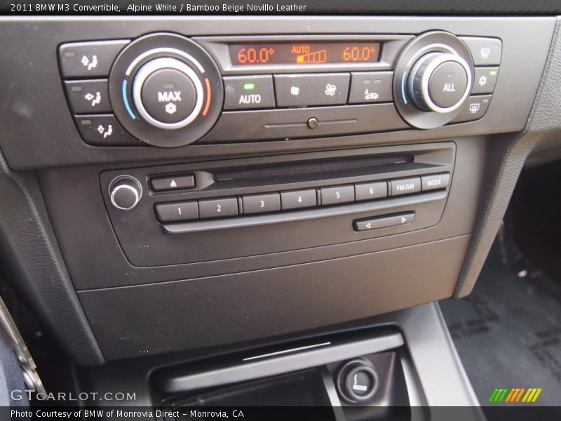 Alpine White / Bamboo Beige Novillo Leather 2011 BMW M3 Convertible