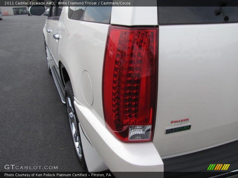 White Diamond Tricoat / Cashmere/Cocoa 2011 Cadillac Escalade AWD