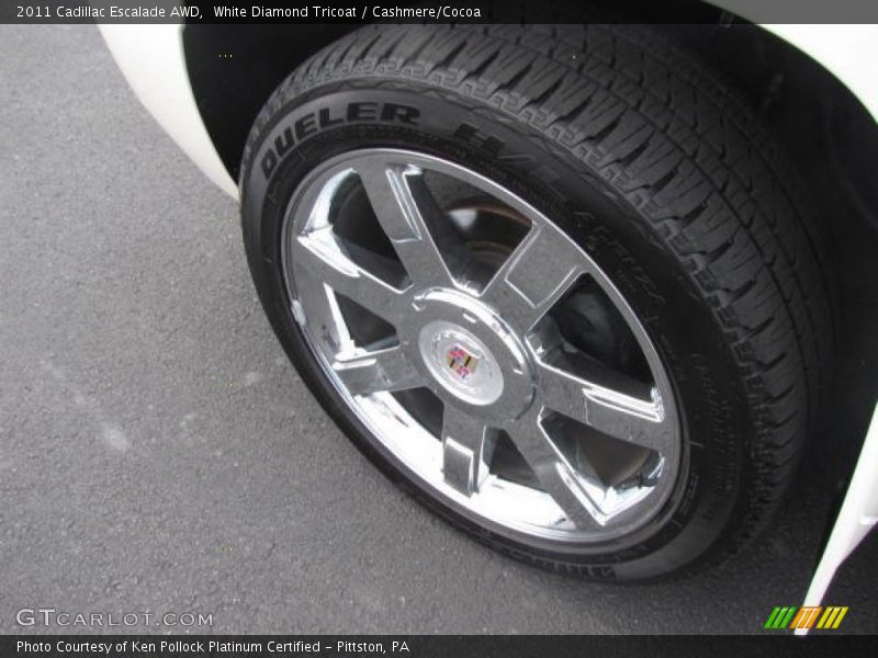 White Diamond Tricoat / Cashmere/Cocoa 2011 Cadillac Escalade AWD
