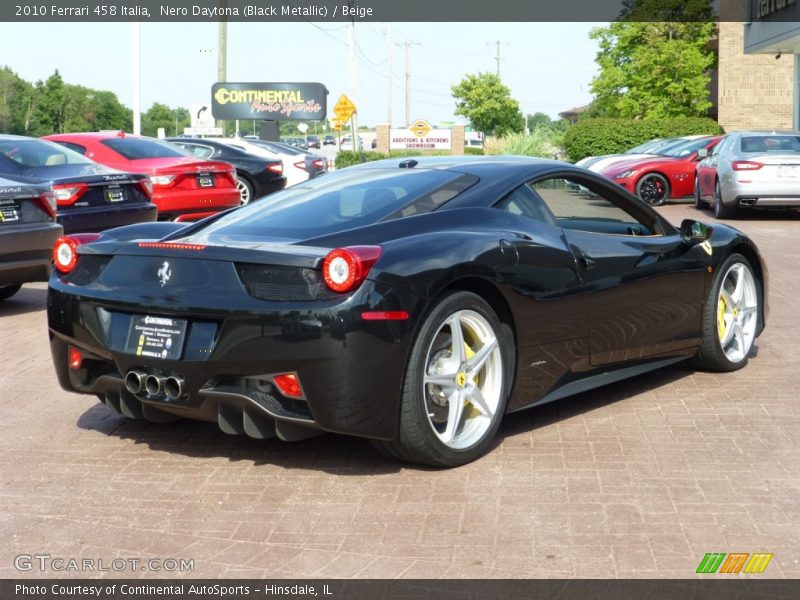 Nero Daytona (Black Metallic) / Beige 2010 Ferrari 458 Italia