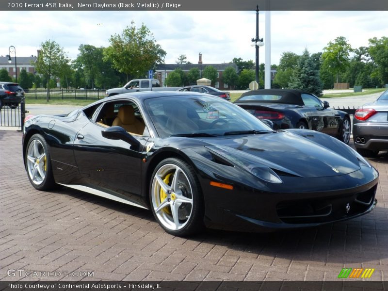 Nero Daytona (Black Metallic) / Beige 2010 Ferrari 458 Italia