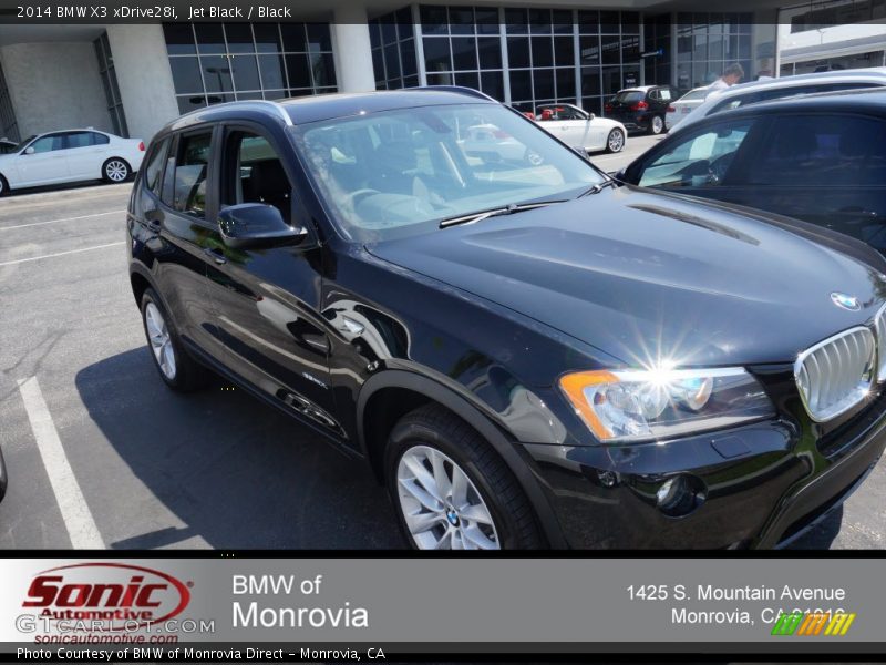 Jet Black / Black 2014 BMW X3 xDrive28i