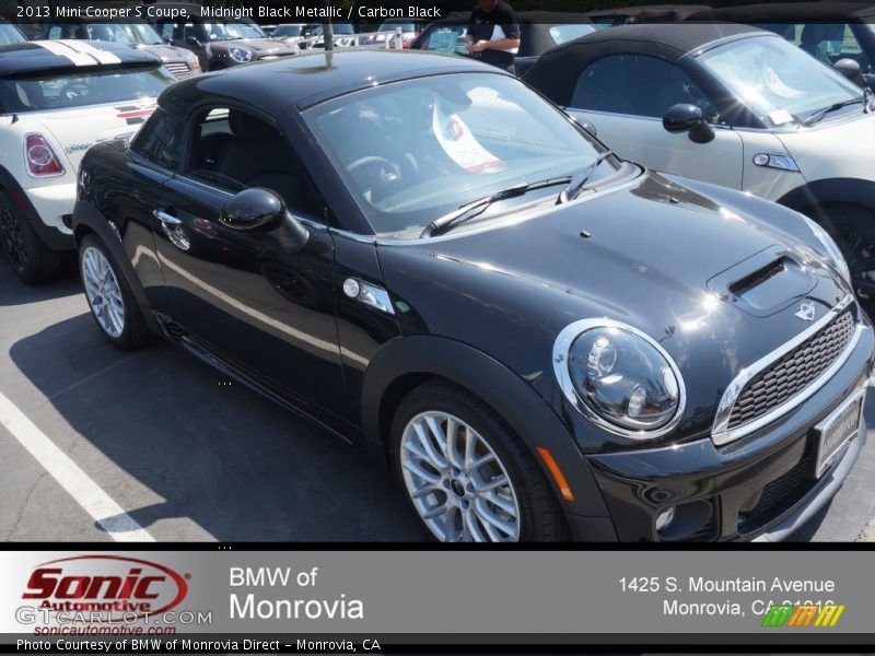 Midnight Black Metallic / Carbon Black 2013 Mini Cooper S Coupe