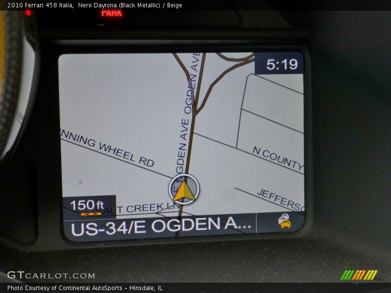 Navigation of 2010 458 Italia