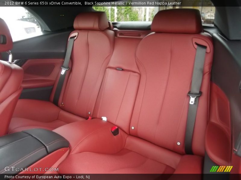 Rear Seat of 2012 6 Series 650i xDrive Convertible