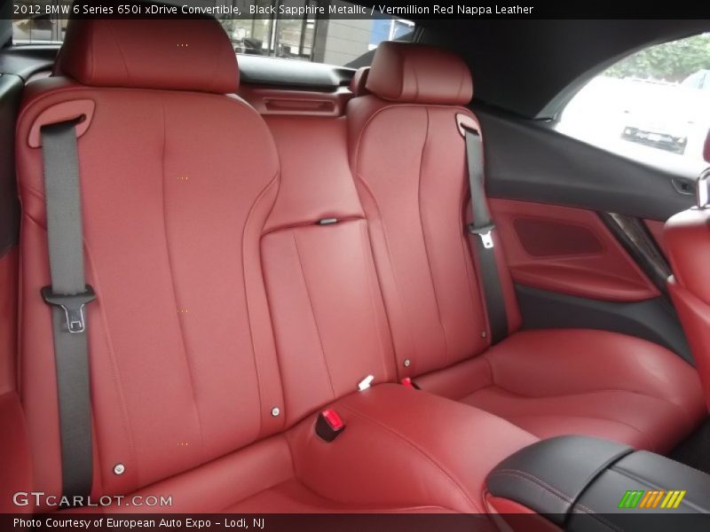 Rear Seat of 2012 6 Series 650i xDrive Convertible