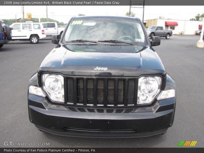 Brilliant Black Crystal Pearl / Pastel Slate Gray 2008 Jeep Liberty Limited 4x4