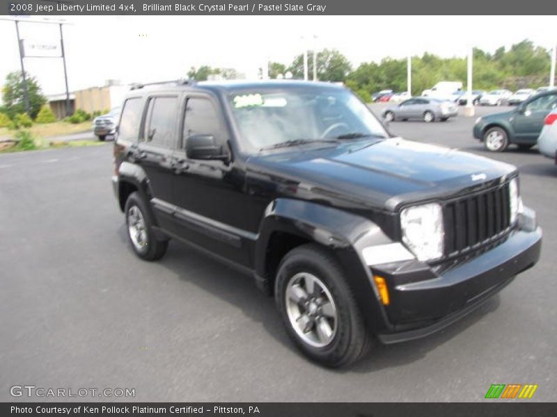Brilliant Black Crystal Pearl / Pastel Slate Gray 2008 Jeep Liberty Limited 4x4