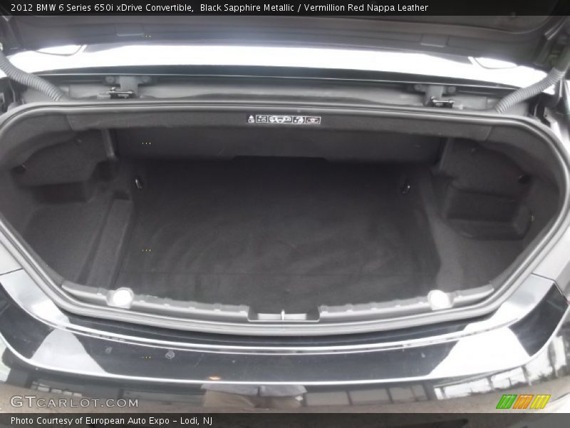  2012 6 Series 650i xDrive Convertible Trunk