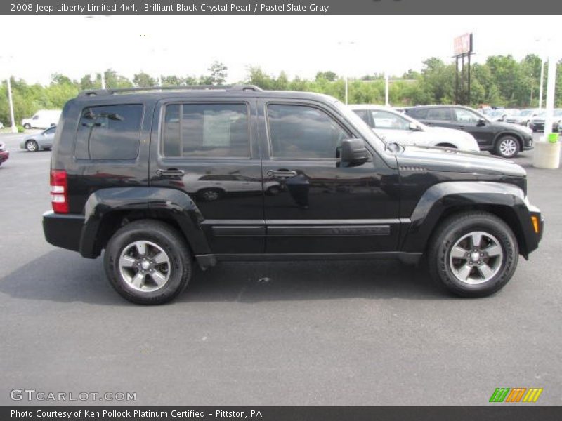 Brilliant Black Crystal Pearl / Pastel Slate Gray 2008 Jeep Liberty Limited 4x4
