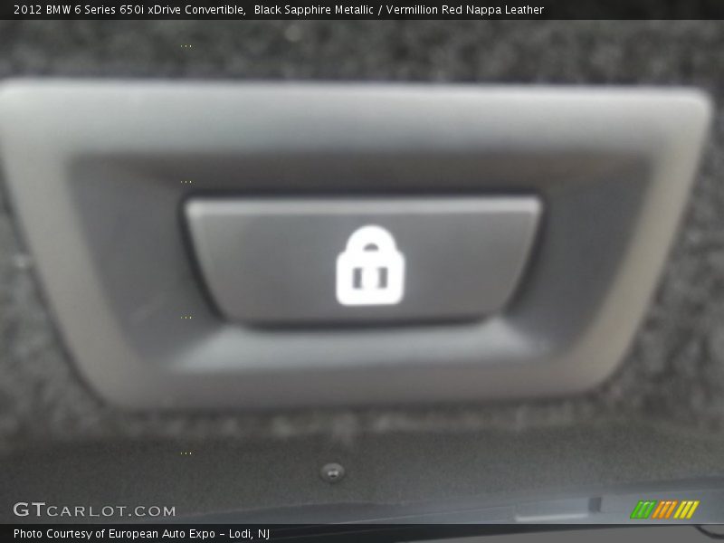 Black Sapphire Metallic / Vermillion Red Nappa Leather 2012 BMW 6 Series 650i xDrive Convertible