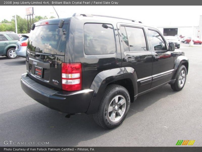 Brilliant Black Crystal Pearl / Pastel Slate Gray 2008 Jeep Liberty Limited 4x4