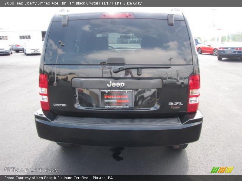 Brilliant Black Crystal Pearl / Pastel Slate Gray 2008 Jeep Liberty Limited 4x4
