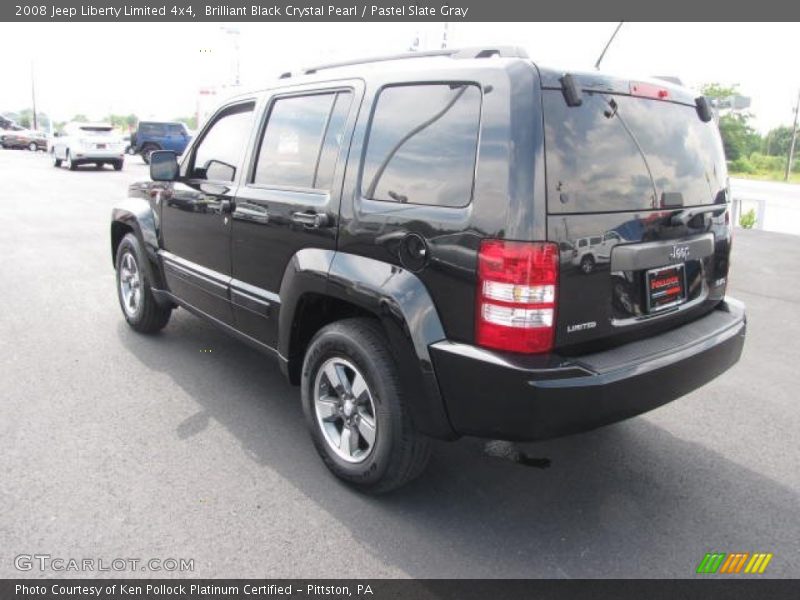Brilliant Black Crystal Pearl / Pastel Slate Gray 2008 Jeep Liberty Limited 4x4