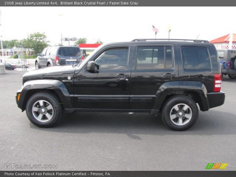 Brilliant Black Crystal Pearl / Pastel Slate Gray 2008 Jeep Liberty Limited 4x4