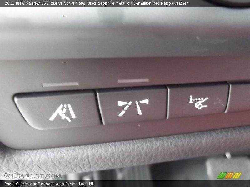 Black Sapphire Metallic / Vermillion Red Nappa Leather 2012 BMW 6 Series 650i xDrive Convertible