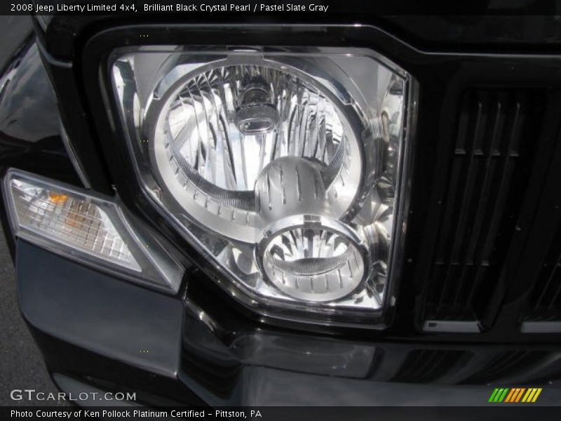 Brilliant Black Crystal Pearl / Pastel Slate Gray 2008 Jeep Liberty Limited 4x4