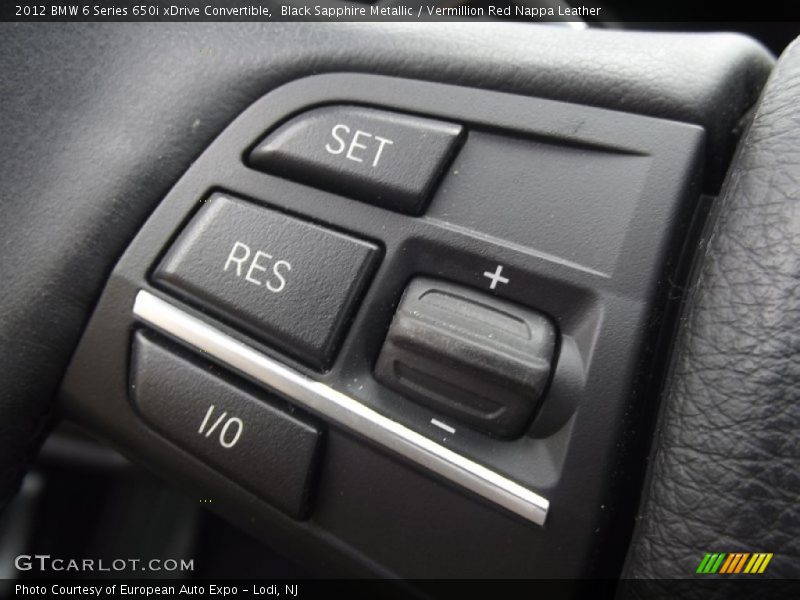 Black Sapphire Metallic / Vermillion Red Nappa Leather 2012 BMW 6 Series 650i xDrive Convertible
