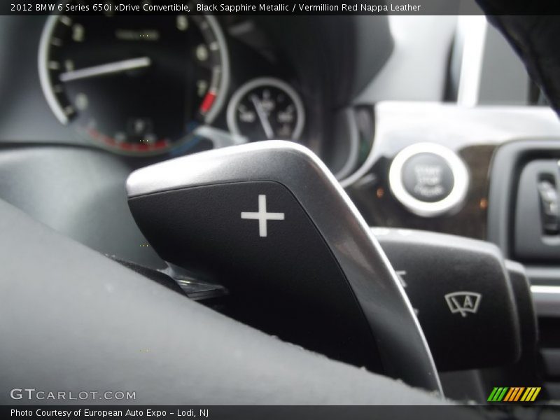 Black Sapphire Metallic / Vermillion Red Nappa Leather 2012 BMW 6 Series 650i xDrive Convertible