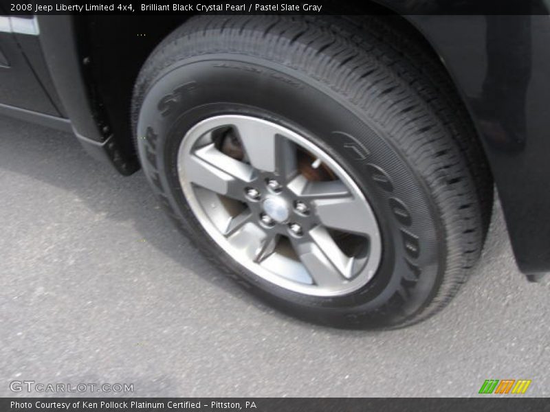 Brilliant Black Crystal Pearl / Pastel Slate Gray 2008 Jeep Liberty Limited 4x4