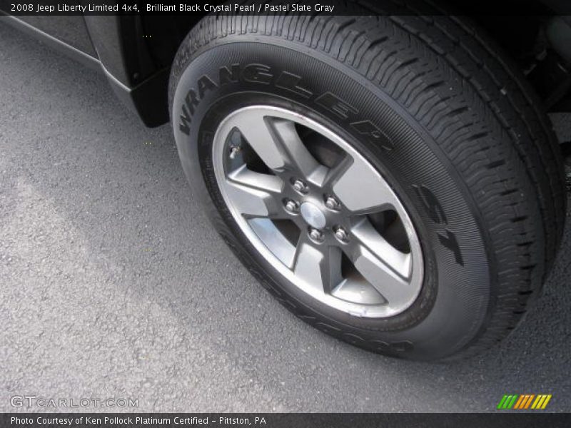 Brilliant Black Crystal Pearl / Pastel Slate Gray 2008 Jeep Liberty Limited 4x4
