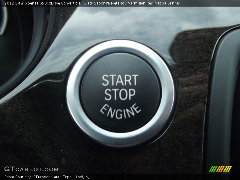Black Sapphire Metallic / Vermillion Red Nappa Leather 2012 BMW 6 Series 650i xDrive Convertible