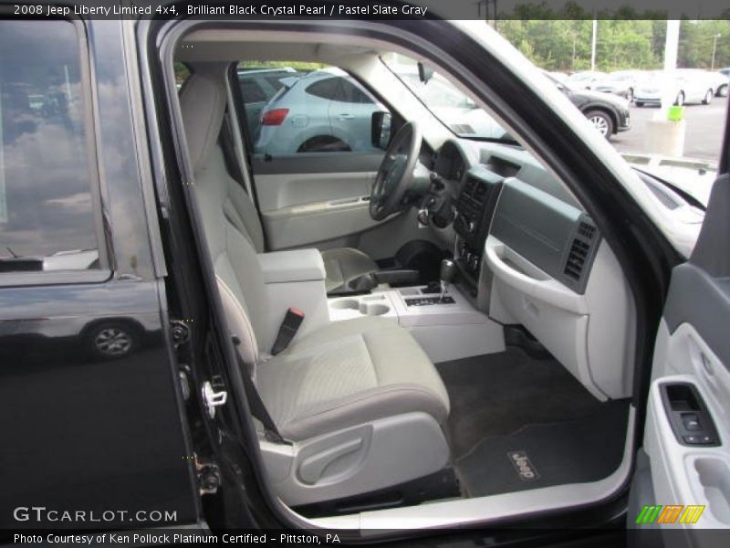 Brilliant Black Crystal Pearl / Pastel Slate Gray 2008 Jeep Liberty Limited 4x4