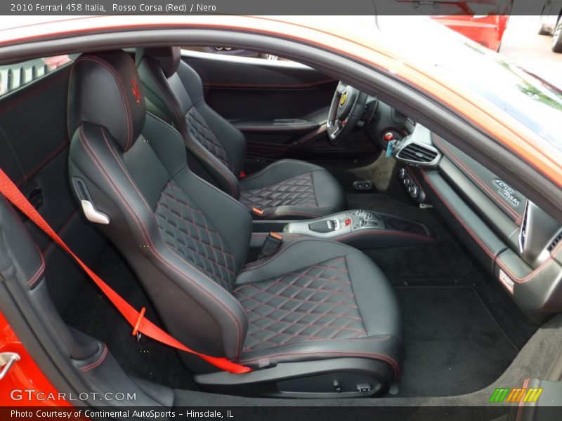 Front Seat of 2010 458 Italia