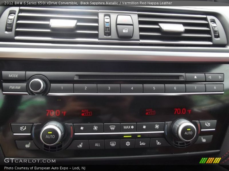 Black Sapphire Metallic / Vermillion Red Nappa Leather 2012 BMW 6 Series 650i xDrive Convertible