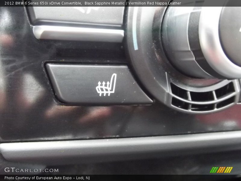 Black Sapphire Metallic / Vermillion Red Nappa Leather 2012 BMW 6 Series 650i xDrive Convertible