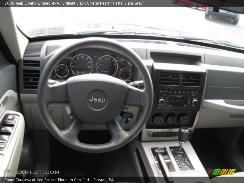 Brilliant Black Crystal Pearl / Pastel Slate Gray 2008 Jeep Liberty Limited 4x4