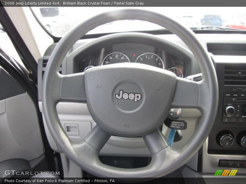 Brilliant Black Crystal Pearl / Pastel Slate Gray 2008 Jeep Liberty Limited 4x4