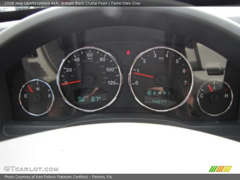 Brilliant Black Crystal Pearl / Pastel Slate Gray 2008 Jeep Liberty Limited 4x4