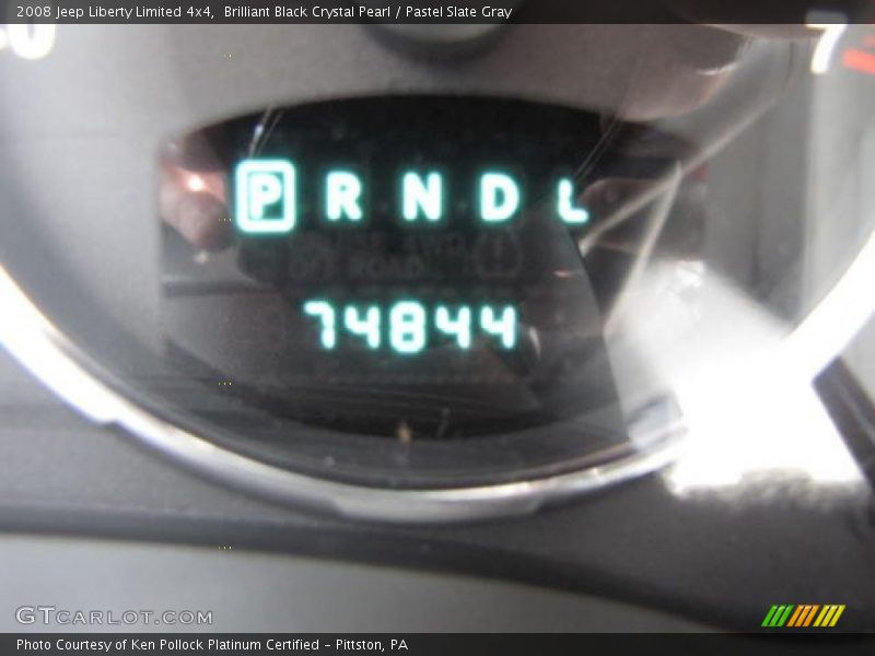 Brilliant Black Crystal Pearl / Pastel Slate Gray 2008 Jeep Liberty Limited 4x4