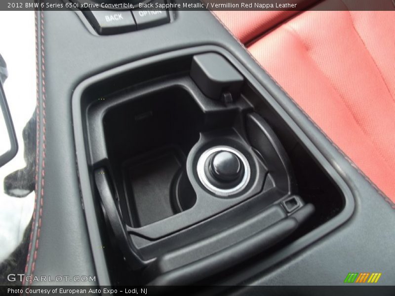Black Sapphire Metallic / Vermillion Red Nappa Leather 2012 BMW 6 Series 650i xDrive Convertible
