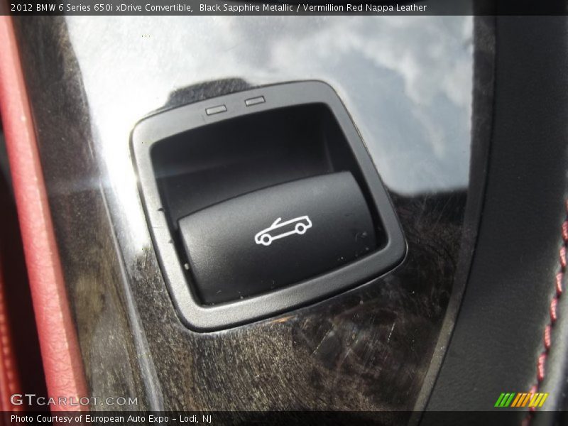 Black Sapphire Metallic / Vermillion Red Nappa Leather 2012 BMW 6 Series 650i xDrive Convertible