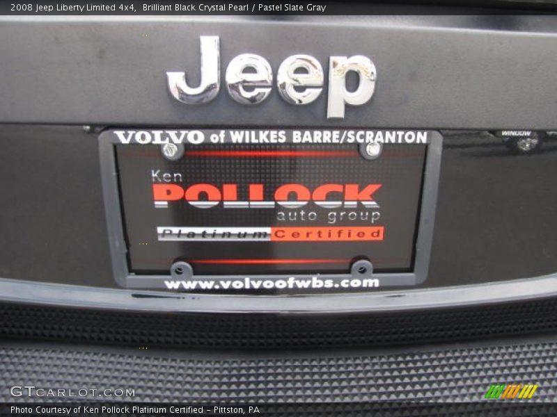 Brilliant Black Crystal Pearl / Pastel Slate Gray 2008 Jeep Liberty Limited 4x4