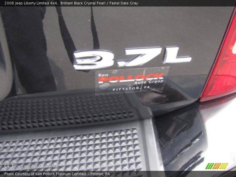 Brilliant Black Crystal Pearl / Pastel Slate Gray 2008 Jeep Liberty Limited 4x4