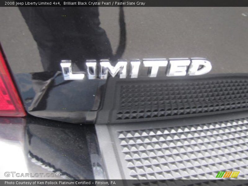 Brilliant Black Crystal Pearl / Pastel Slate Gray 2008 Jeep Liberty Limited 4x4