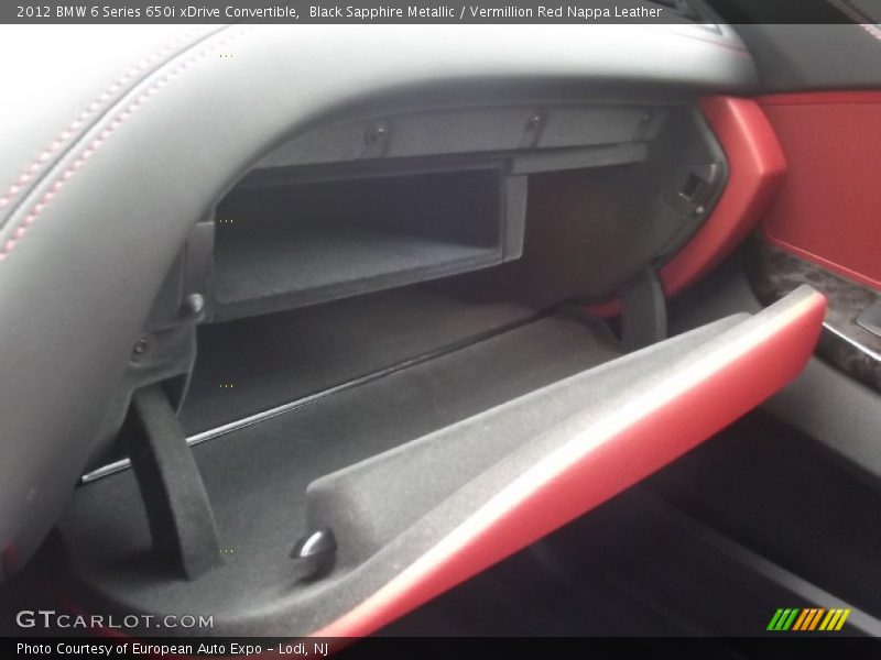 Black Sapphire Metallic / Vermillion Red Nappa Leather 2012 BMW 6 Series 650i xDrive Convertible