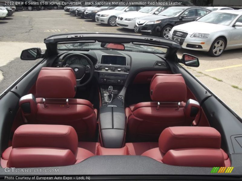Black Sapphire Metallic / Vermillion Red Nappa Leather 2012 BMW 6 Series 650i xDrive Convertible