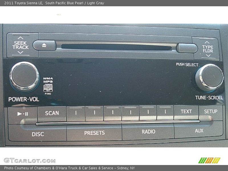 South Pacific Blue Pearl / Light Gray 2011 Toyota Sienna LE