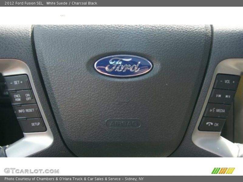 White Suede / Charcoal Black 2012 Ford Fusion SEL