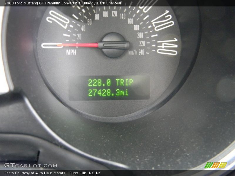 Black / Dark Charcoal 2008 Ford Mustang GT Premium Convertible