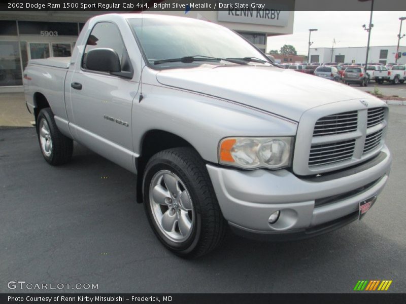 Bright Silver Metallic / Dark Slate Gray 2002 Dodge Ram 1500 Sport Regular Cab 4x4