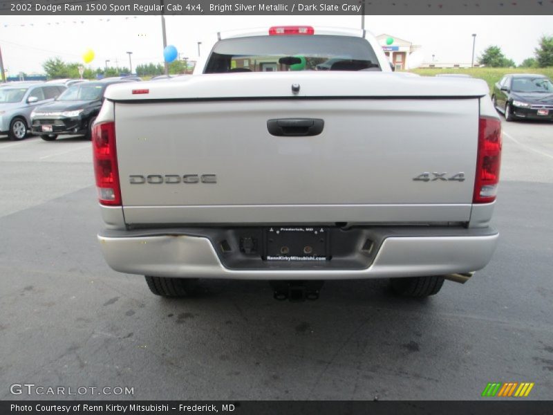Bright Silver Metallic / Dark Slate Gray 2002 Dodge Ram 1500 Sport Regular Cab 4x4