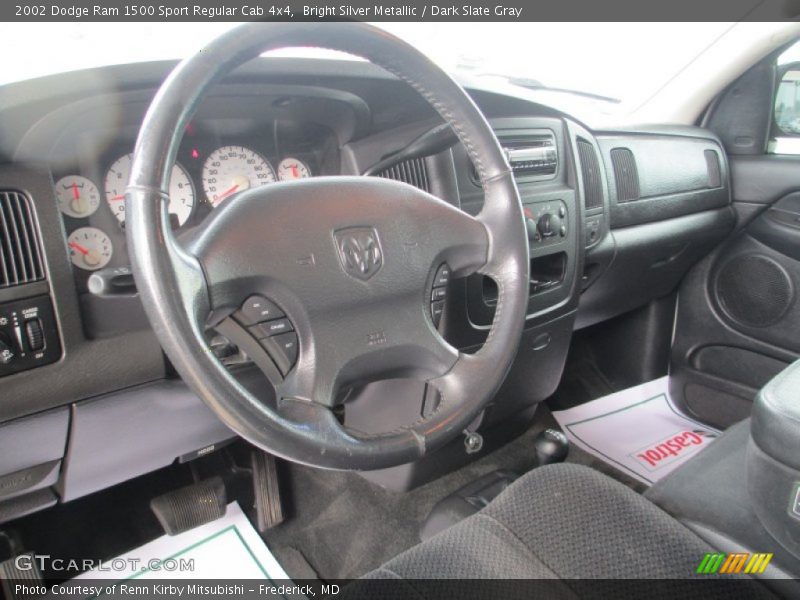 Bright Silver Metallic / Dark Slate Gray 2002 Dodge Ram 1500 Sport Regular Cab 4x4
