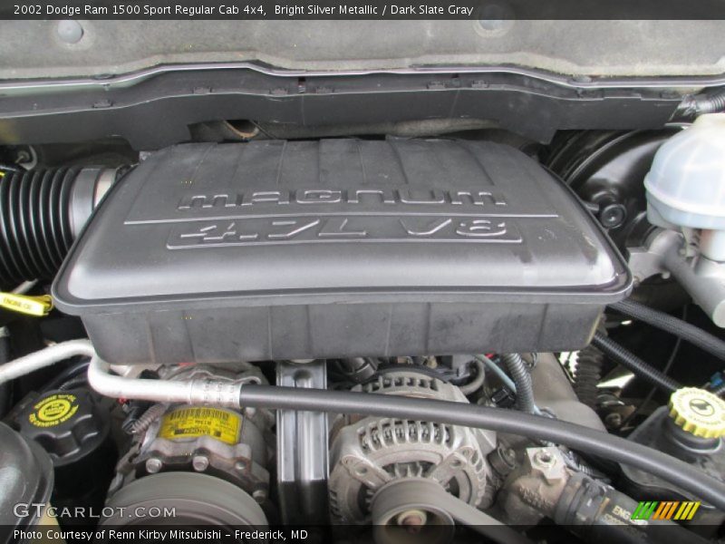 Bright Silver Metallic / Dark Slate Gray 2002 Dodge Ram 1500 Sport Regular Cab 4x4