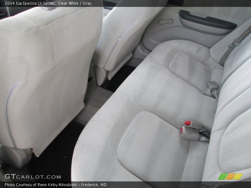 Clear White / Gray 2004 Kia Spectra LX Sedan
