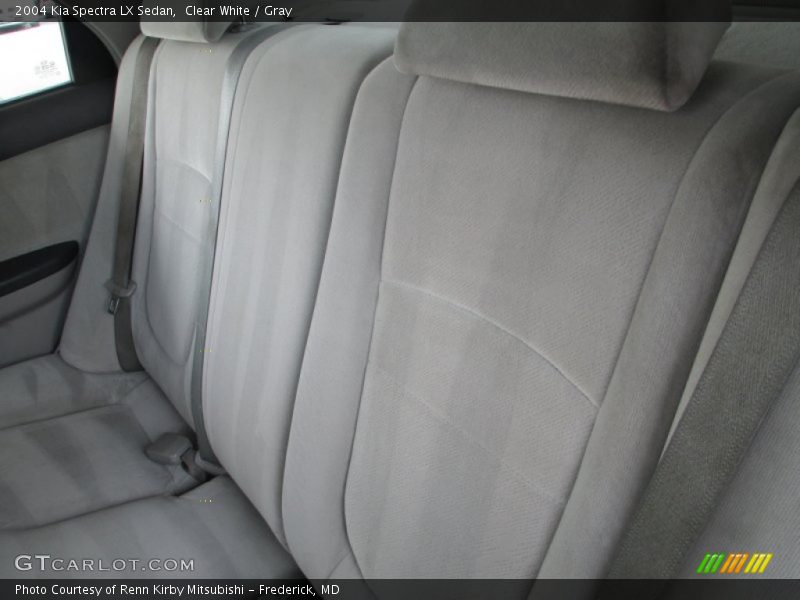 Clear White / Gray 2004 Kia Spectra LX Sedan